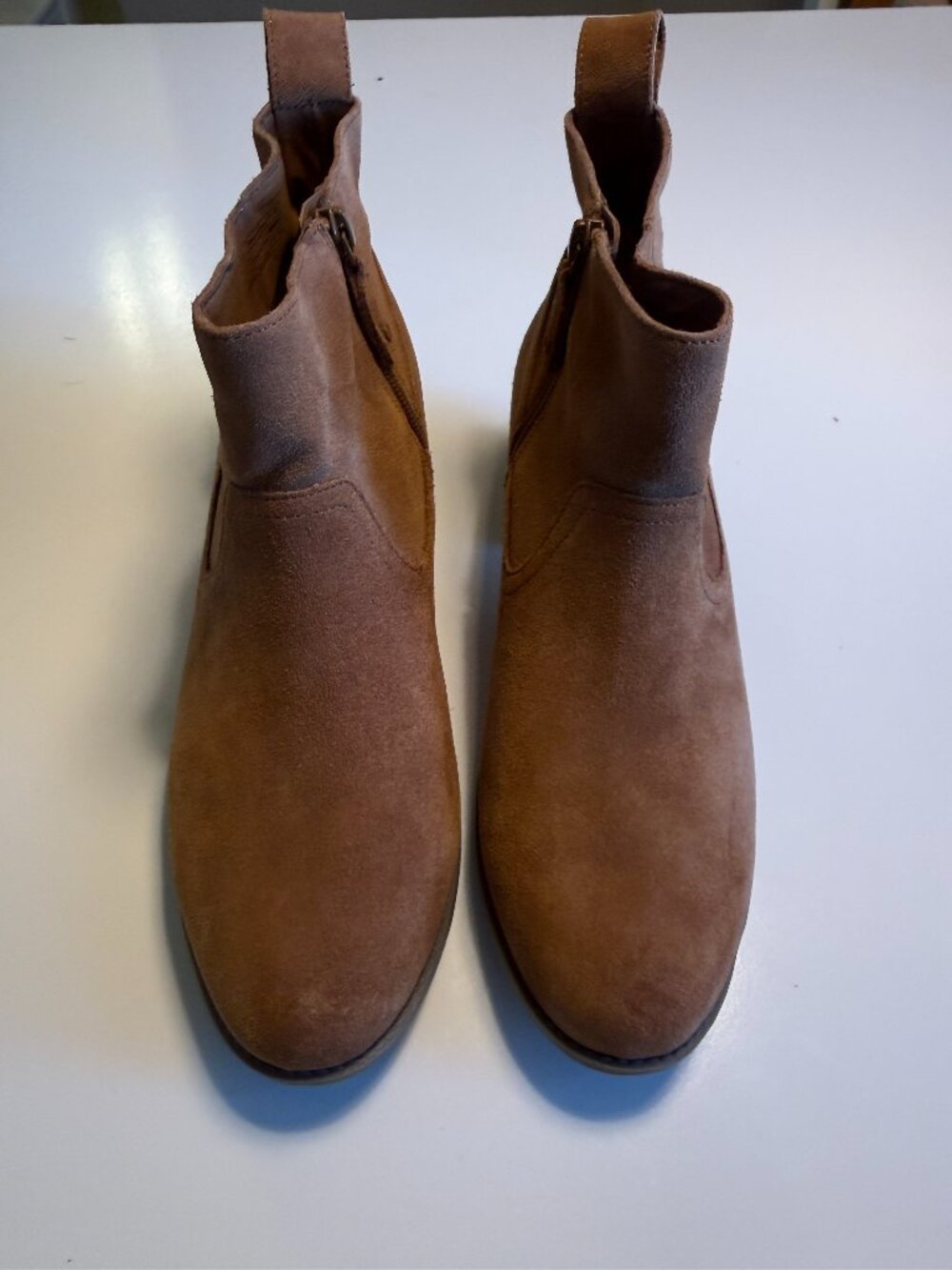 Vionic Women's Vera Boots Wide Camel Suede Orthotic Comfort Women Size 11 NEW